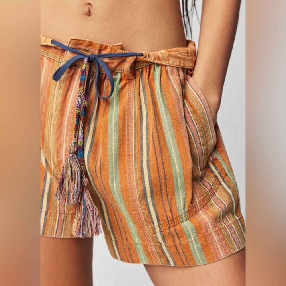 Free a people Kahuna pull on harem shorts in sunset combo stripe size X small 🆕